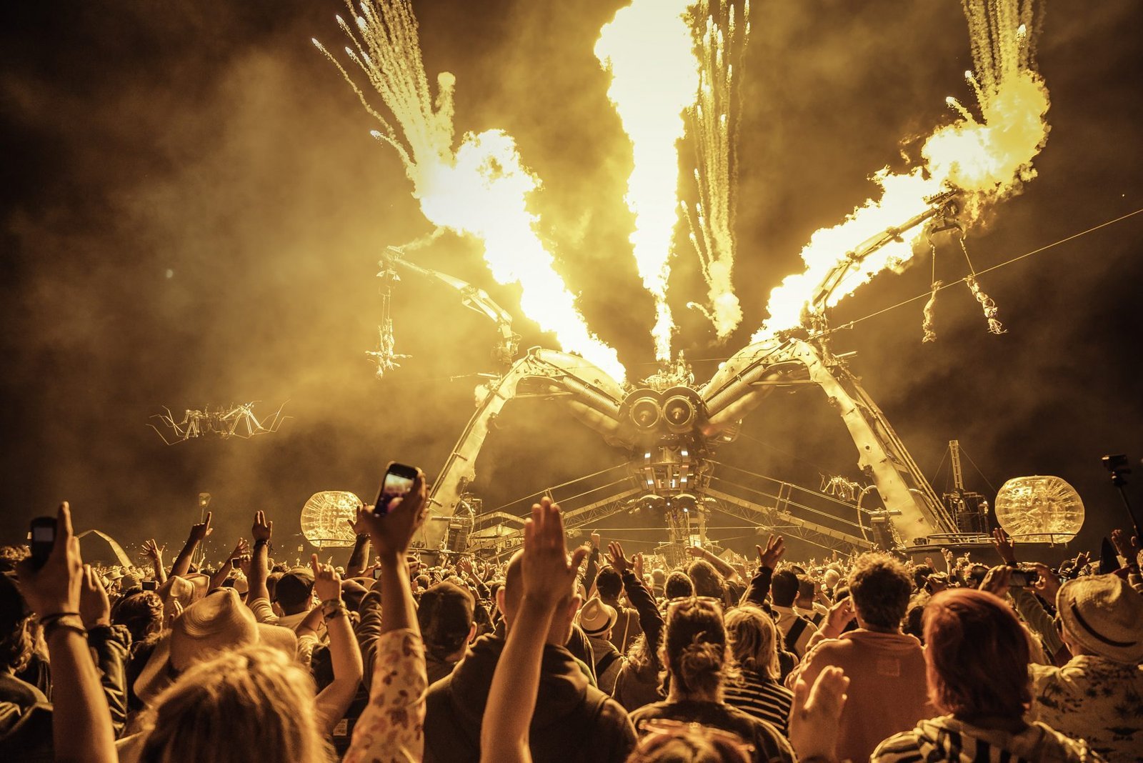 Arcadia — Smoke & Fire, Glastonbury Festival, Somerset, England — fine-art photograph by Ivo Dukić.